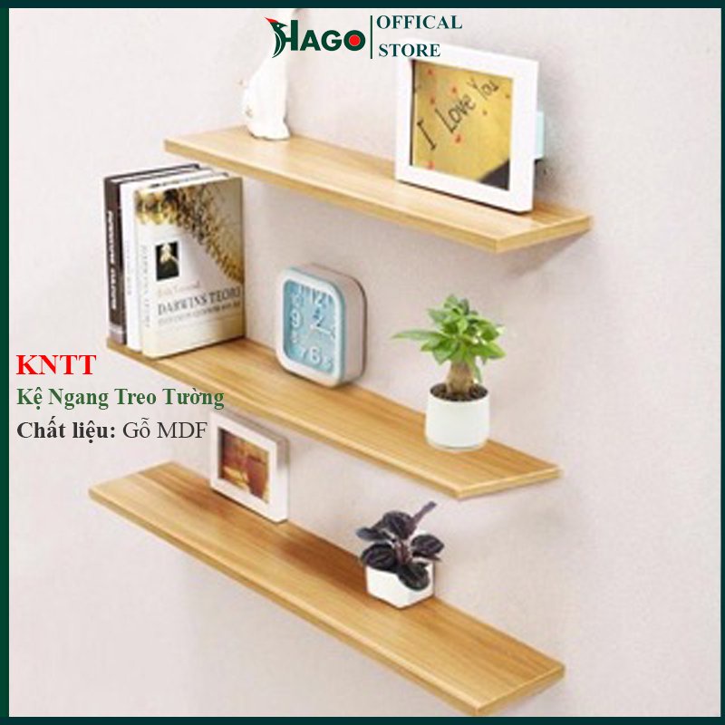 Kệ Ngang Treo Tường Trang Trí, Kệ Gỗ Hago