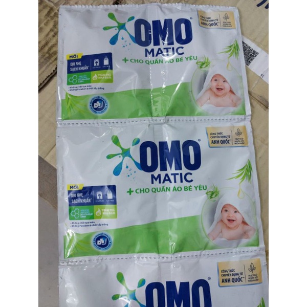 combo 2 gói nước giặt OMO MATIC cho quần áo bé yêu gói 60g