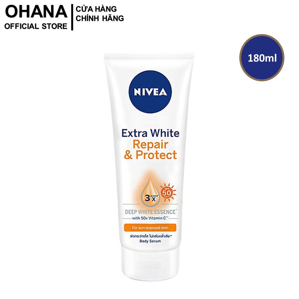 Tinh Chất Dưỡng Thể Dưỡng Trắng, Phục Hồi Và Chống Nắng Nivea Extra White REPAIR & PROTECT SPF50 PA+++ - 180ml - 88314 | BigBuy360 - bigbuy360.vn