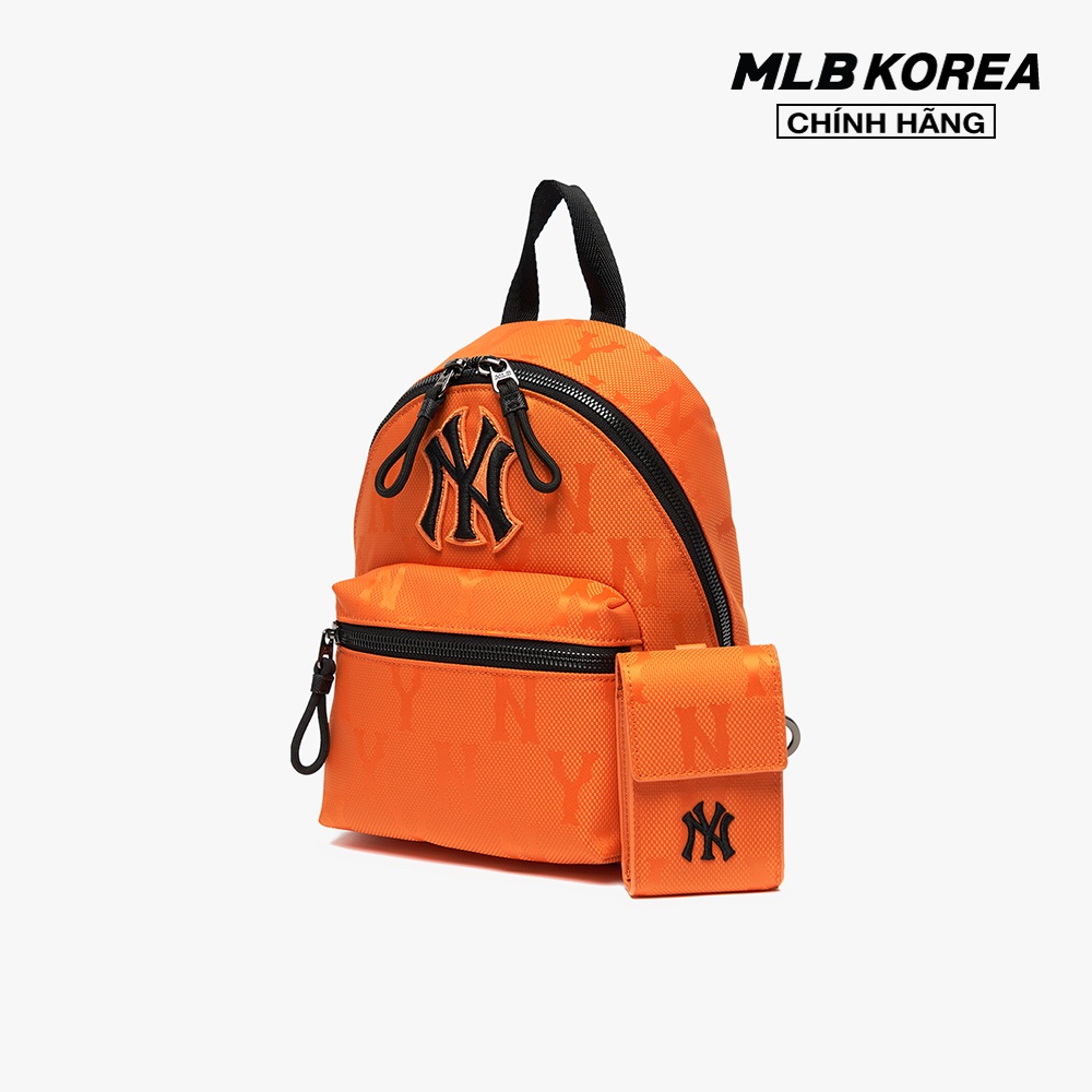 MLB - Balo mini phom chữ nhật Monogram Nylon Jacquard 3ABKS011N-50ORS