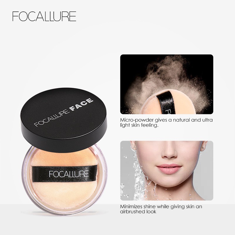 ☀☀☀ FOCALLURE New Brand Makeup Powder 3 Colors Loose Powder Face Makeup Waterproof Loose Powder Skin Finish Powder ☝☝☝