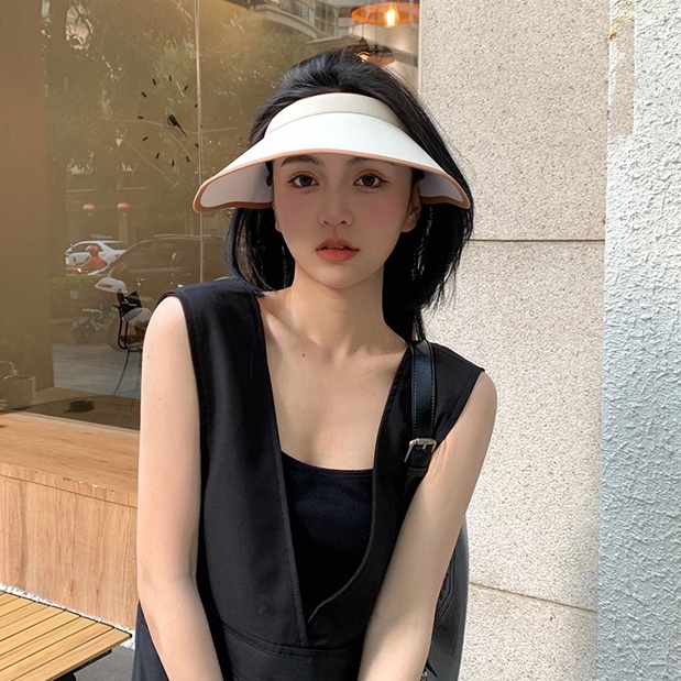 Mũ ren hở đầu chống nắng chống tia UV nhanh khô thời trang mùa hè đi xe đạp cho nữ