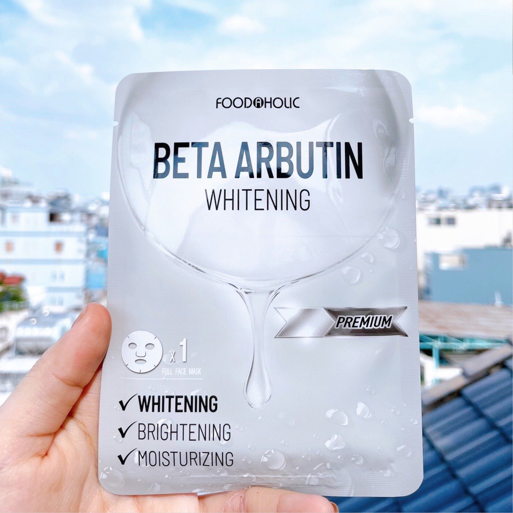 Mặt Nạ Beta Arbutin Dưỡng Trắng, Làm Đều Màu Da Foodaholic Beta Arbutin Whitening Mask 23ml