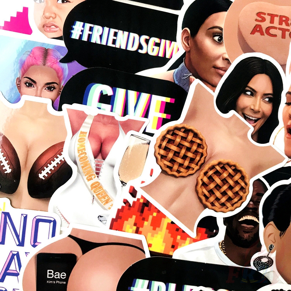 ❉ Keeping Up With the Kardashians Series 01 - Internet Celebrity Reality Show Stickers ❉ 42Pcs/Set Kim Kardashian DIY Fashion Luggage Laptop Skateboard Doodle Stickers