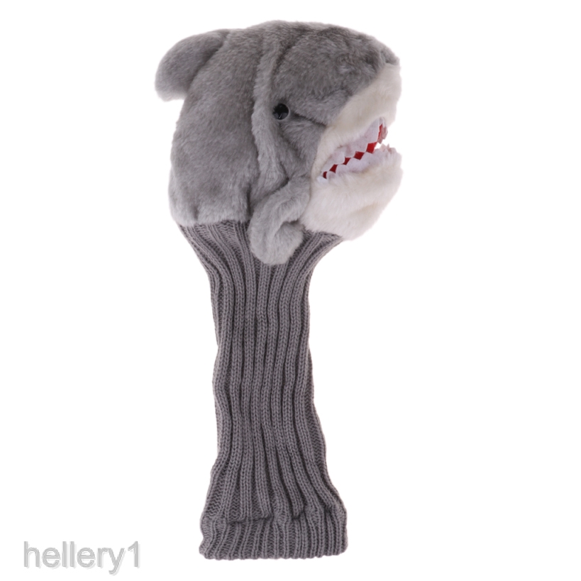 Vỏ Bọc Bảo Vệ Đầu Gậy Đánh Golf Bằng Gỗ Dệt Kim Hình Cá Mập Thông Dụng Hellery1