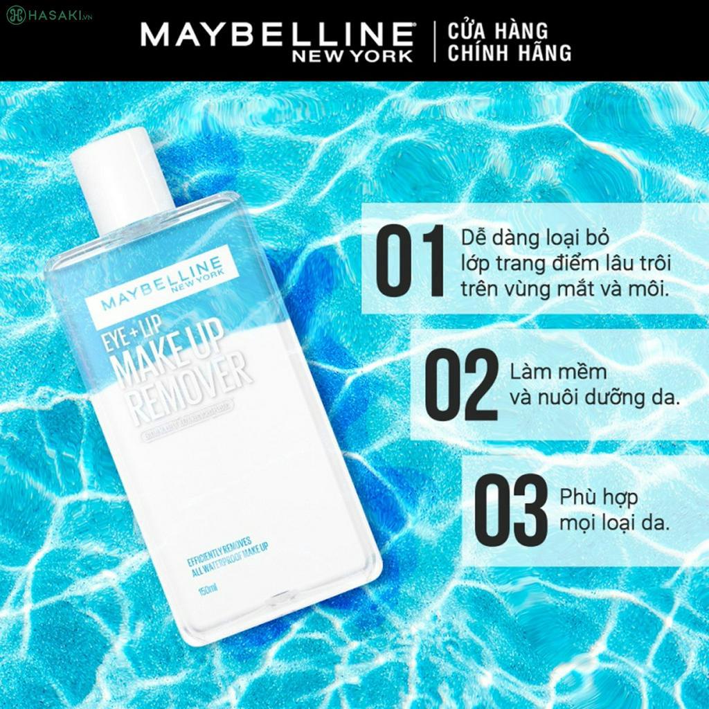 Nước Tẩy Trang Mắt Và Môi Maybelline Make Up Remover Eye & Lip 40ml & 150ml