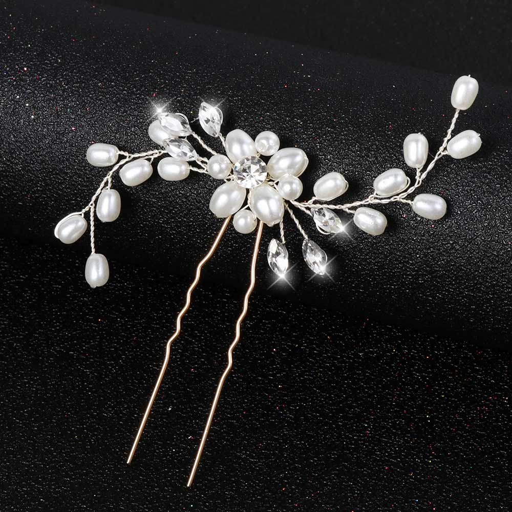 Cô Dâu Thời Trang|Kẹp Tóc|Phụ Nữ|Cài Tóc Hoa Lá Phụ Kiện Cô Dâu