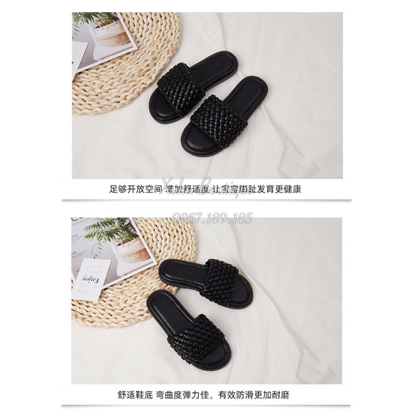 Dép Bé Gái Hàn Quốc Cao Cấp, Dép Xỏ Ngón Đan Xen Trẻ Em Đế Mềm Chống Trượt, Dép Đi Chơi Đi Học Cho Bé Từ 3-15 Tuổi