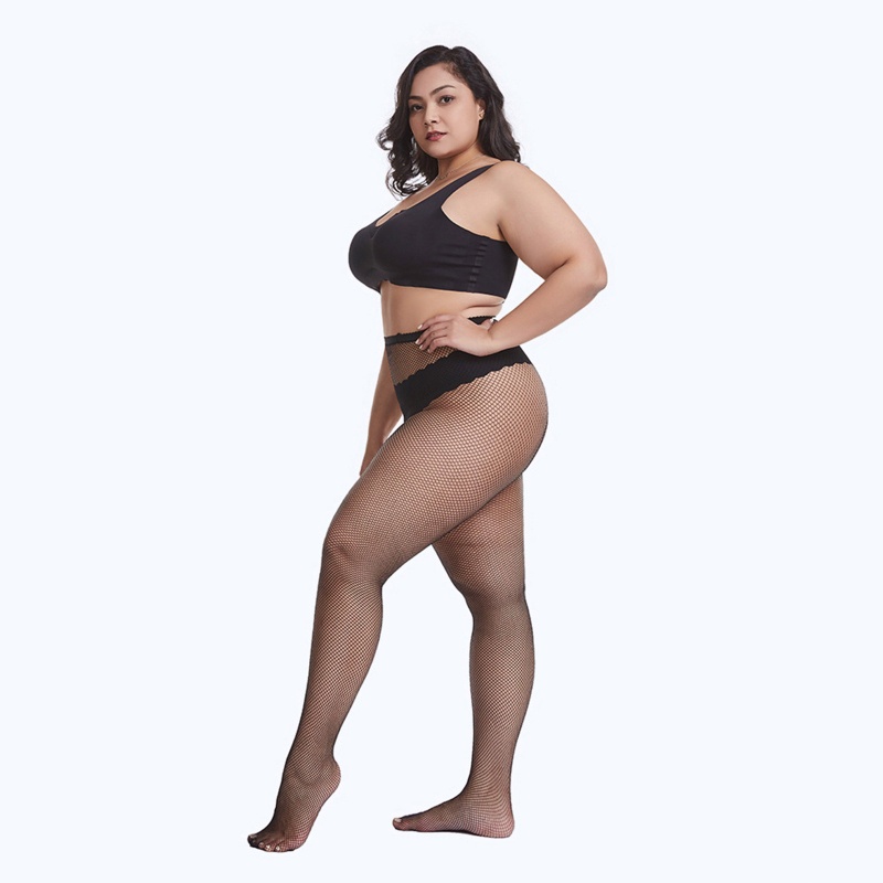 XIXI Quần Tất Lưới Đen Lưng Cao Gợi Cảm Cho Nữ