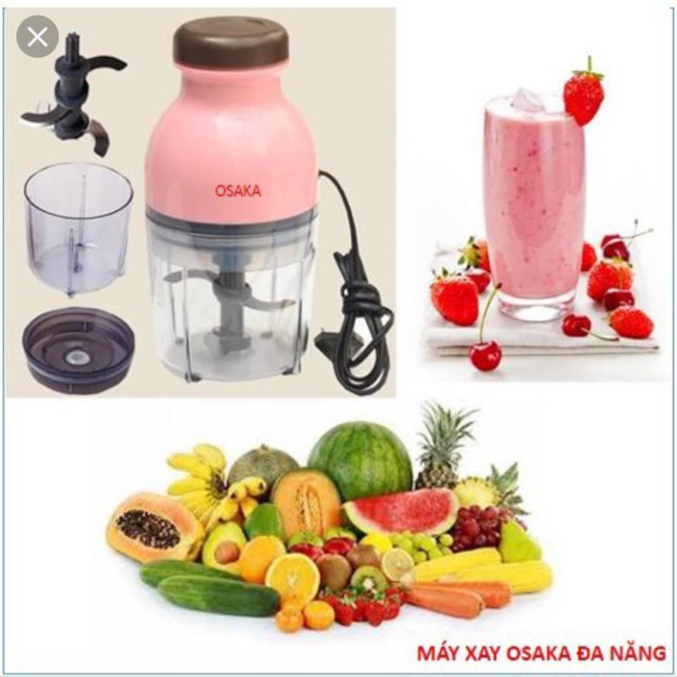 Máy Xay Sinh Tố, Máy Xay Đa Năng OSAKA Chính Hãng 750ml Xay Thịt, Cua, Cá, Đá, Trái Cây Siêu Cấp