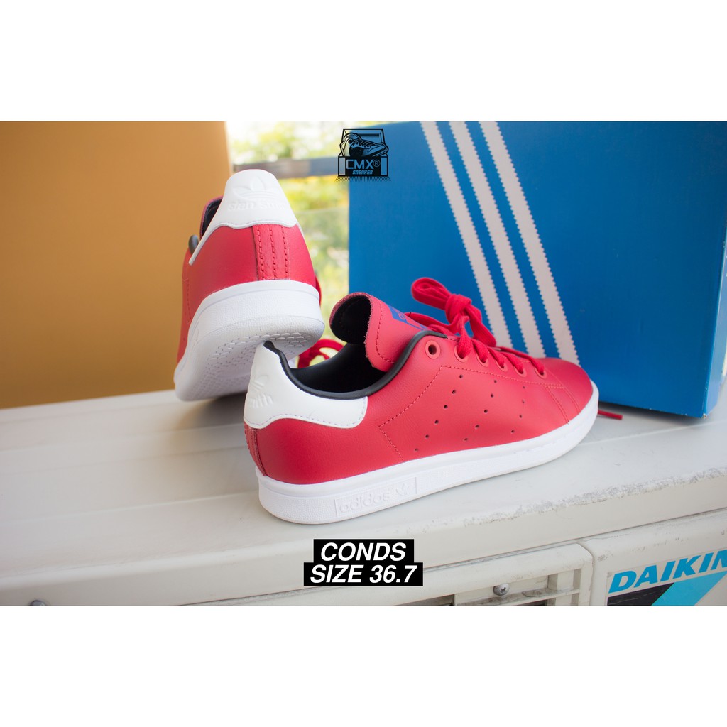 😘 [ HÀNG CHÍNH HÃNG ] Giày Adidas Stan Smith Core Red Reflective - Size 36.7 - REAL AUTHETIC 100%