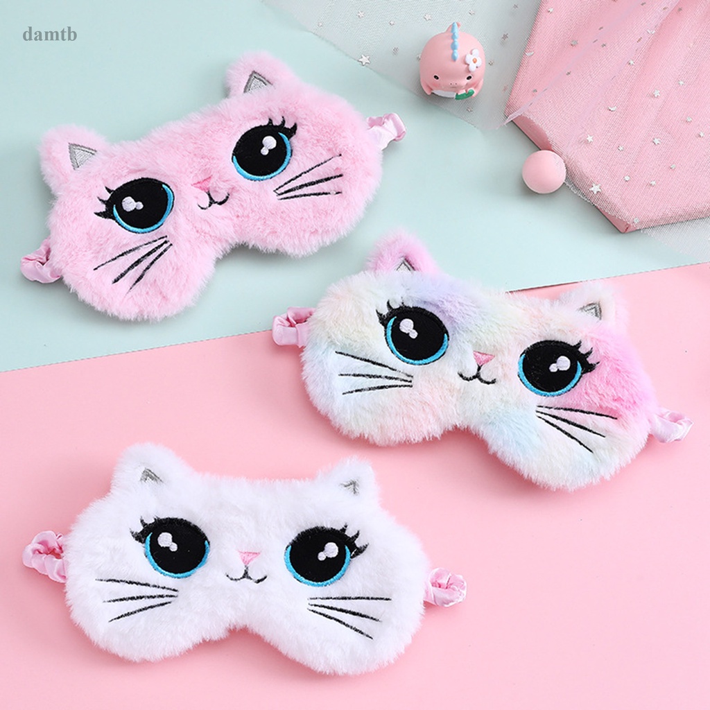 Mặt Nạ Che Mắt Ngủ Bằng Vải Lông Nhung Mềm Mại Hình 3D Dễ Thương Cho Bé Gái