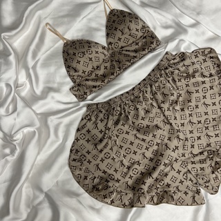 Set đồ mặc ngủ/ở nhà LV Set - Brown