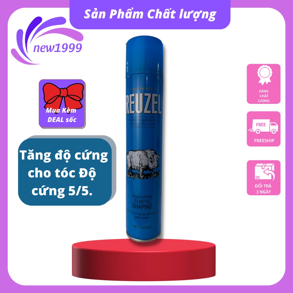 Gôm xịt tóc nam nữ REUZEL blue bản đặc biệt cực thơm siêu giữ nếp tạo kiểu tóc