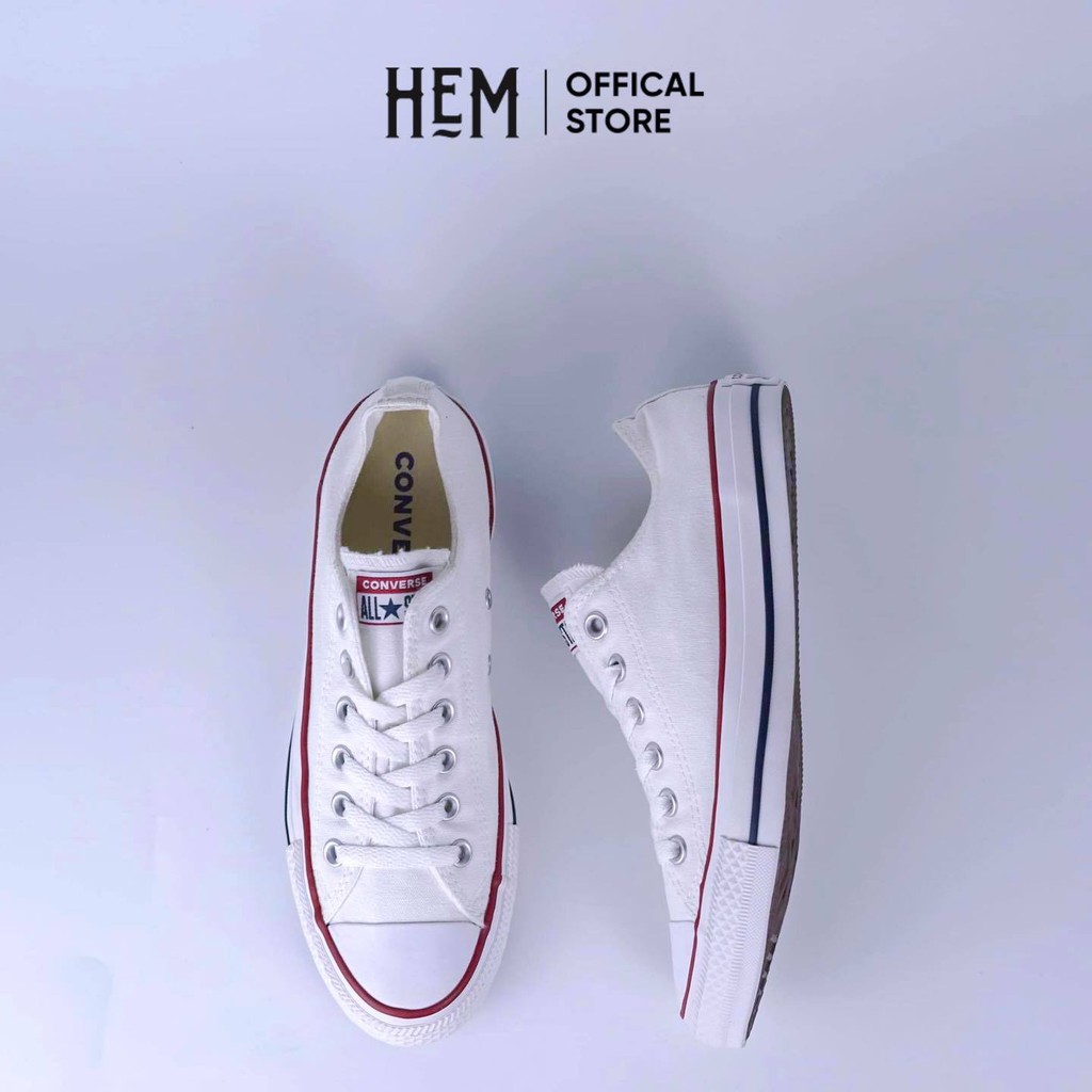 GIÀY NAM NỮ CONVERSE TRẮNG CỔ THẤP REAL 2HAND COND 8+