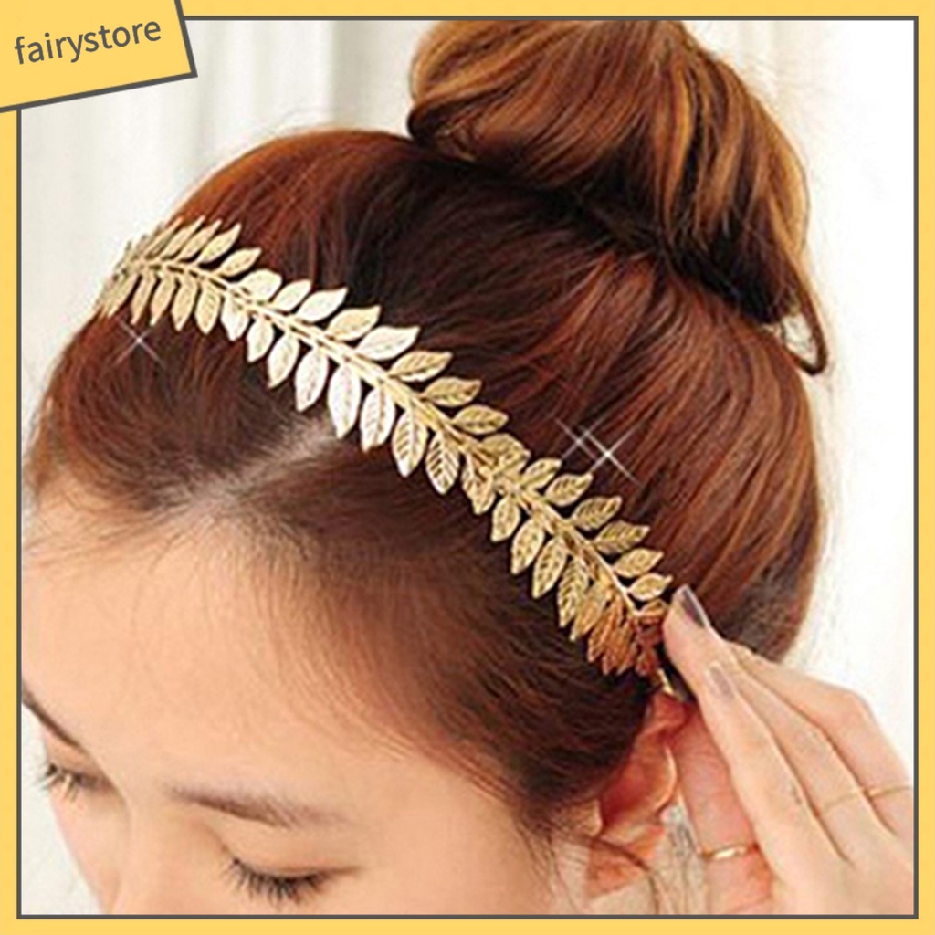 Băng đô cài tóc hình chiếc lá thời trang sang trọng cho nữ