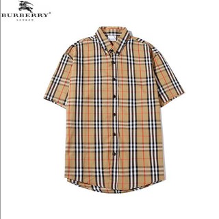 Áo sơ mi cotton tay ngắn Burberry kiểu dáng thời trang cá tính