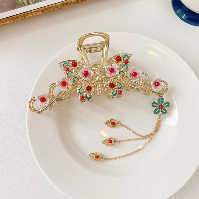 Kẹp Tóc Càng Cua Dày Chống Trượt Phong Cách Trung Hoa