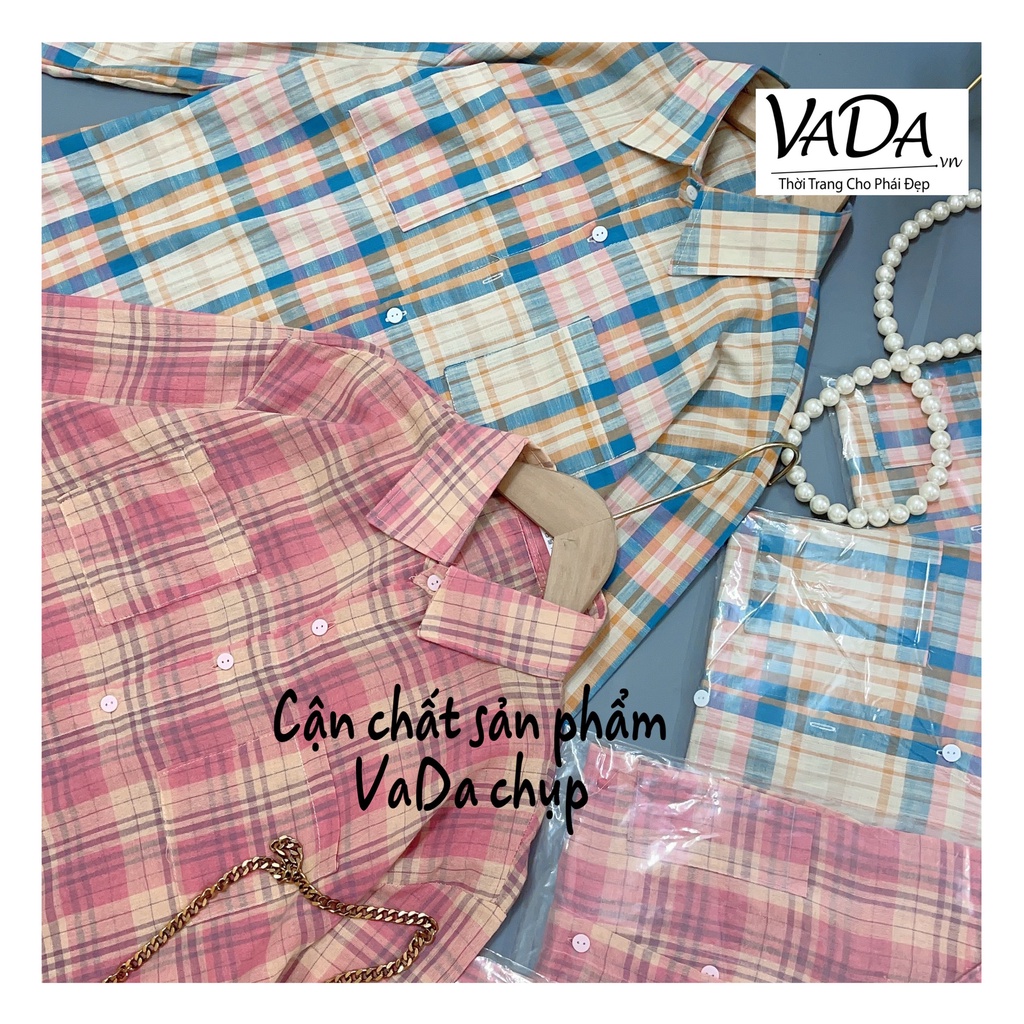 Áo sơ mi tay dài sọc sắc màu đi làm , đi chơi  phối gì cũng xinh -Thời Trang VADA (SỌC) | BigBuy360 - bigbuy360.vn