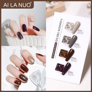 Sơn móng gel màu sô cô la chọn lẻ 4 màu