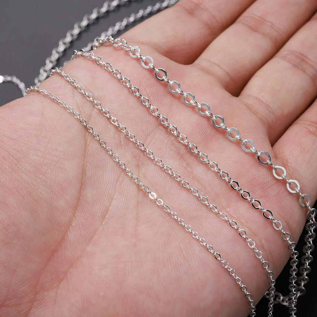 Dây mắt xích oval bằng sắt mạ đồng thời trang dùng để làm đồ trang sức DIY 1.5 2.0 2.5 3.5mm