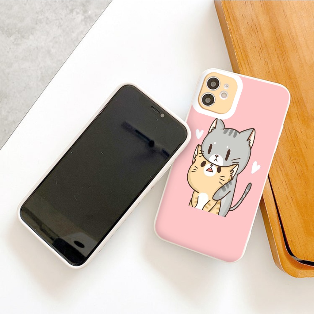 Ốp iphone mèo cute CAT Ốp mèo nền hồng siêu yêu cho 6s/6plus/7/7plus/8plus/x/xsmax/11/11promax/12/13pro/promax