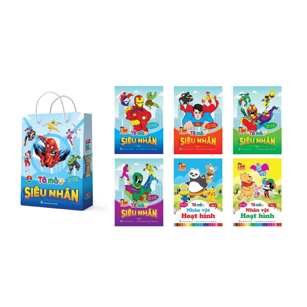Sách - Tô Màu Siêu Nhân Dành Cho Bé 2-6 Tuổi
