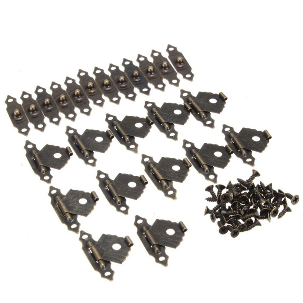 Set 12 Khóa Hộp Gỗ Mini Bằng Đồng Thau Nhiều Màu Sắc