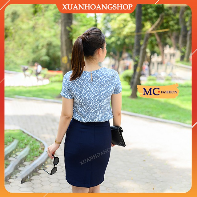 Áo Sơ Mi Nữ Công Sở Mc Fashion, Đẹp, Họa Tiết Trái Tim,Tay Ngắn Cộc, Màu ( Hồng, Xanh ) Xuân Hoàng Shop TA979