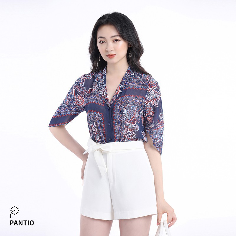 Áo sơ mi nữ chất liệu vải Chiffon, dáng suông, tay lỡ FAS32666 - PANTIO ་་