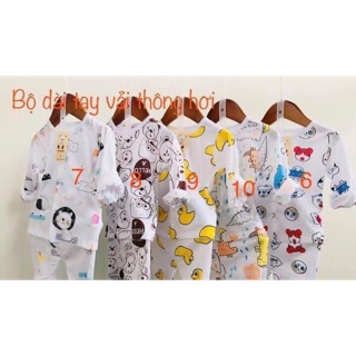 Combo 5 bộ cotton thông hơi dài tay