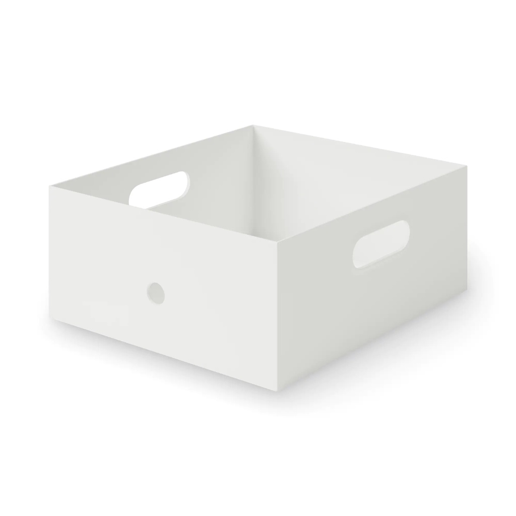 Muji Hộp Đựng Hồ Sơ Nhựa D25Cm - Xám Trắng