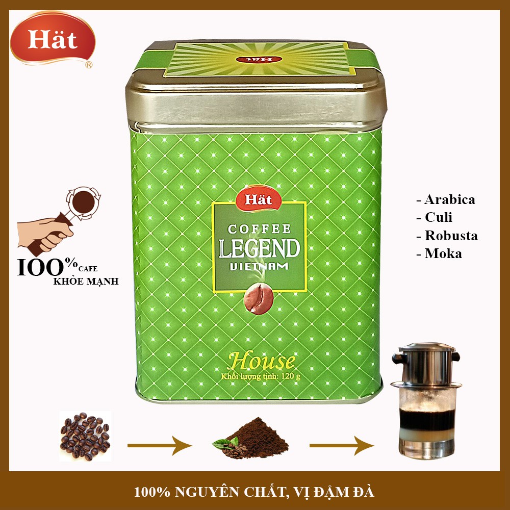 Cà phê HAT bột rang xay nguyên chất 120g