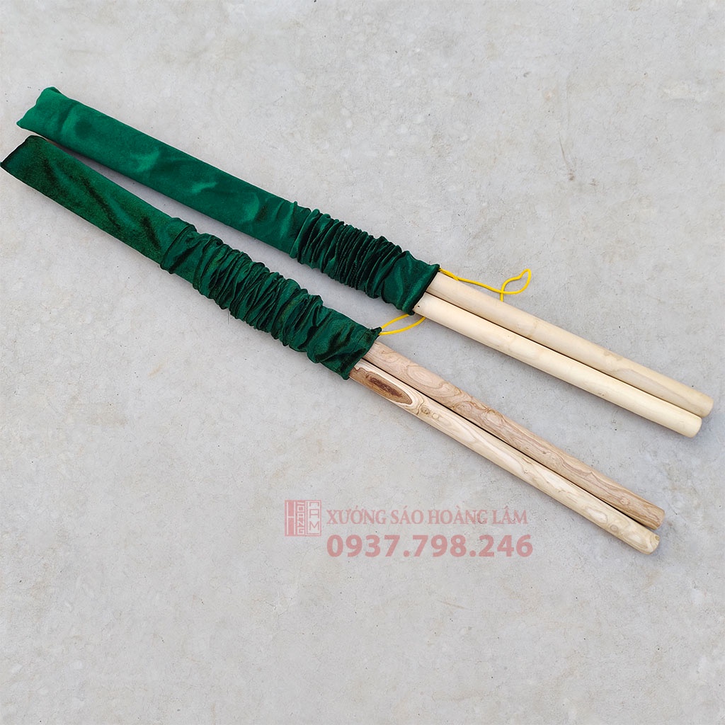 Gậy tập võ thuật Song Đoản Côn gỗ Bạch lạp 80 cm dùng tập thể dục, Kungfu chuyên nghiệp