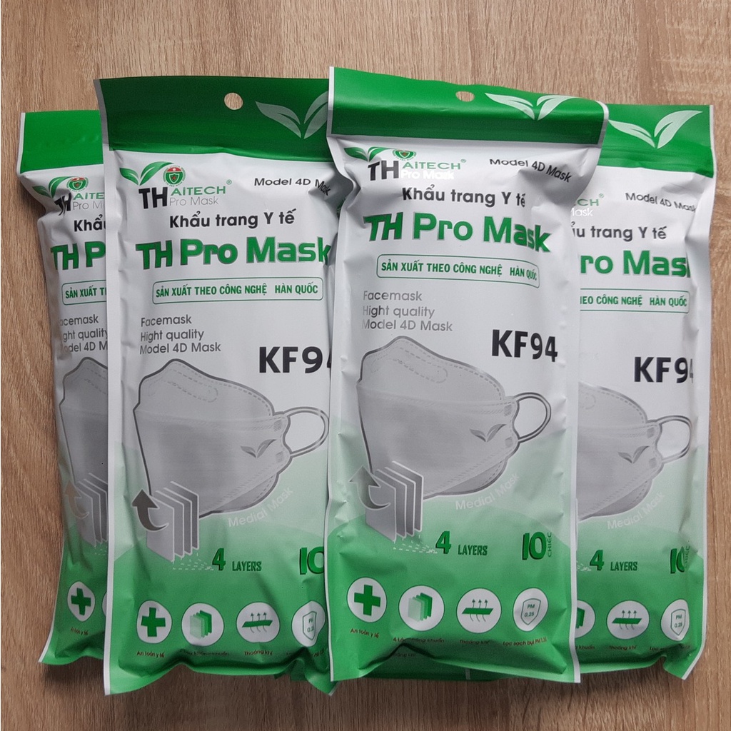 1 Thùng 300 cái - Khẩu trang y tế chính hãng KF94 TH PRO MASK - 4D CHỐNG BỤI MỊN - Hàng công ty xuất hoá đơn VAT