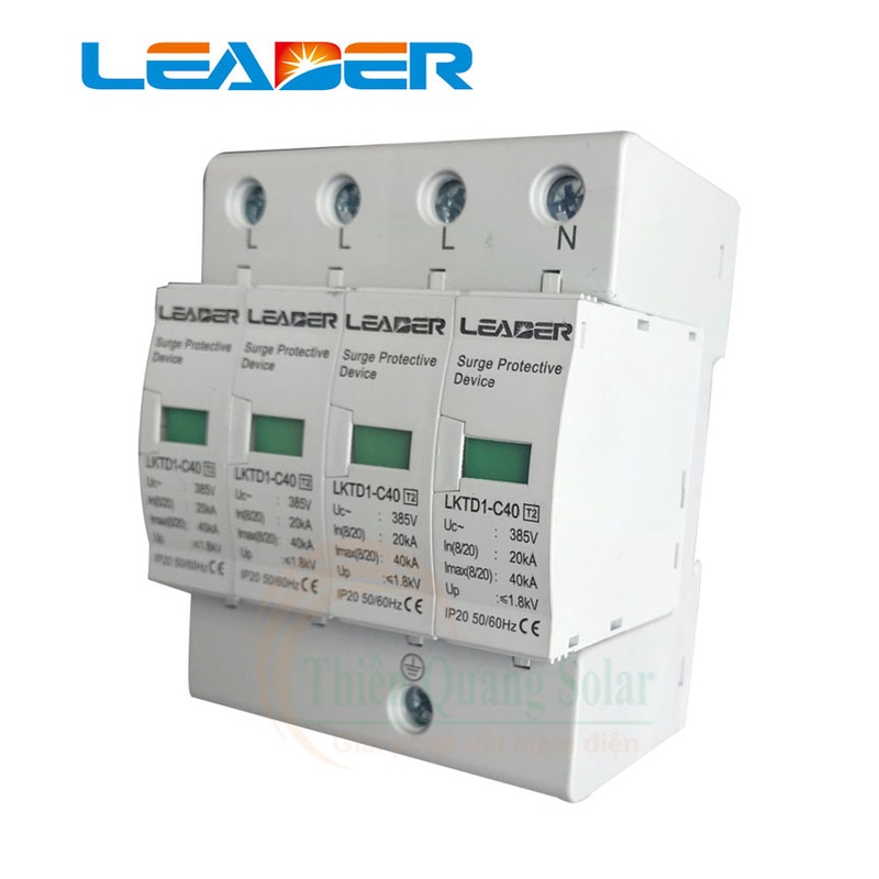 Chống sét lan truyền AC 3 pha 4 cực 385V 20-40ka hãng Leader