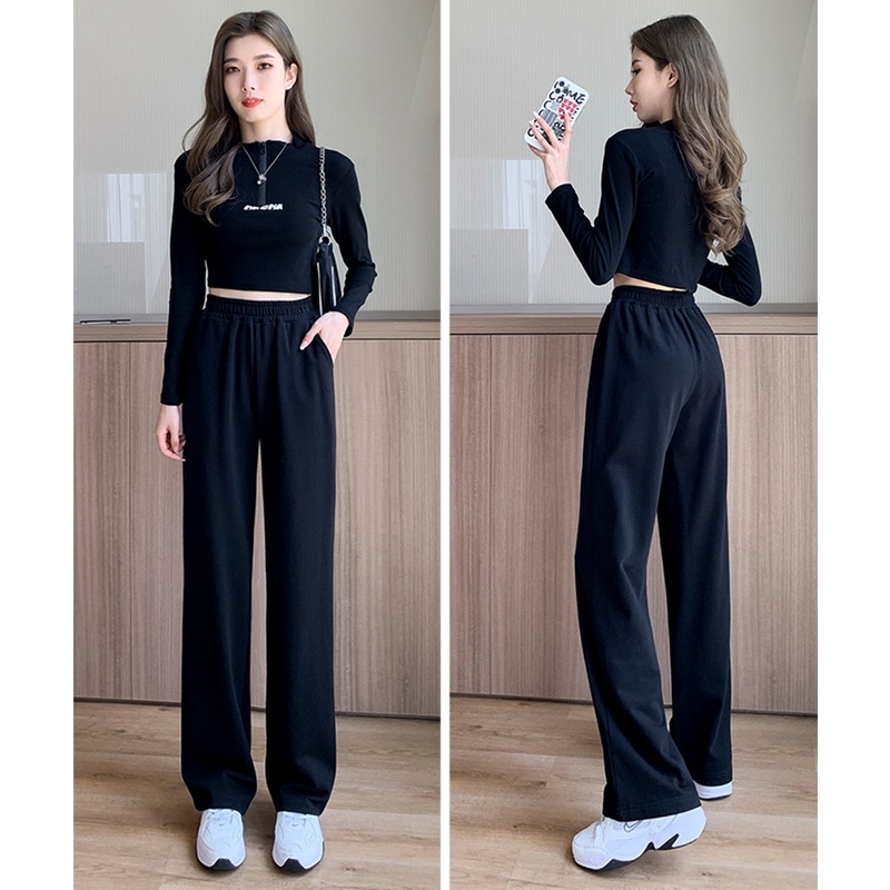 NRVP Quần thể thao ống rộng size lớn cho nữ