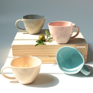 Ly sứ Indochine Amai cao cấp màu Pastel | Cốc sứ Pastel | Tách cà phê sứ có quai - Porcelain Indochine Amai Cup