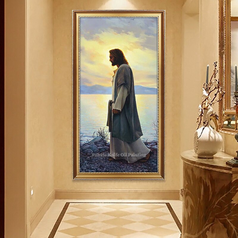 Tranh treo tường trang trí nội thất hình chúa Jesus chất lượng cao