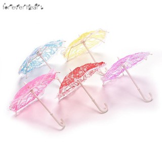 ♬♪♬ Miniature Lady Parasol Lace Umbrella Dolls’ Accessories Dollhouse Decor