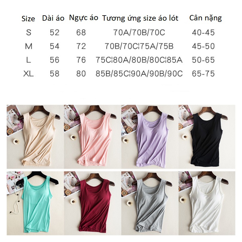 Áo Sát Nách Cotton Đệm Ngực Liền CT102 | BigBuy360 - bigbuy360.vn