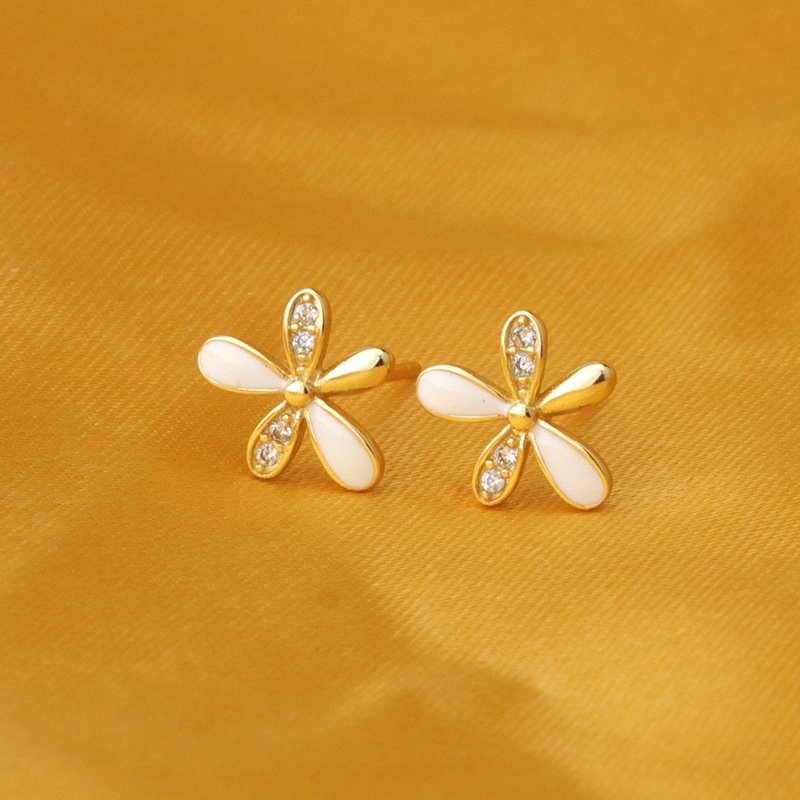 Khuyên Tai Hình Hoa Cúc Nhỏ Xinh Thời Trang Cho Bạn Gái