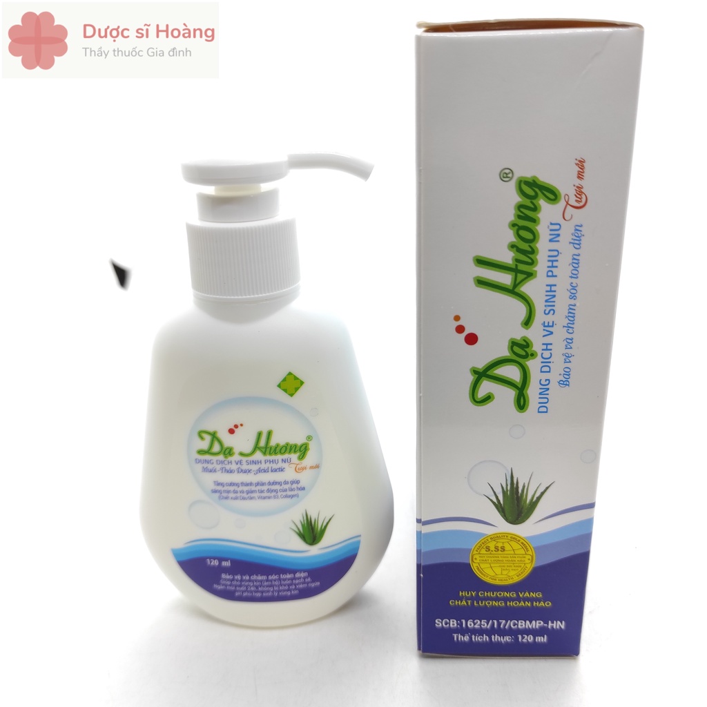 Dung Dịch Vệ Sinh Phụ Nữ Dạ Hương Tươi Mới - Lô Hội 120ml &amp; 100ml