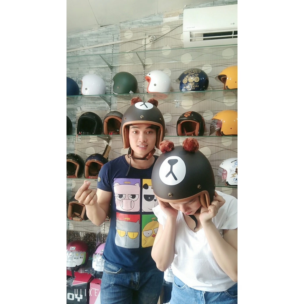 Nón Bảo Hiểm 3/4 Napoli Hình Thú Cute