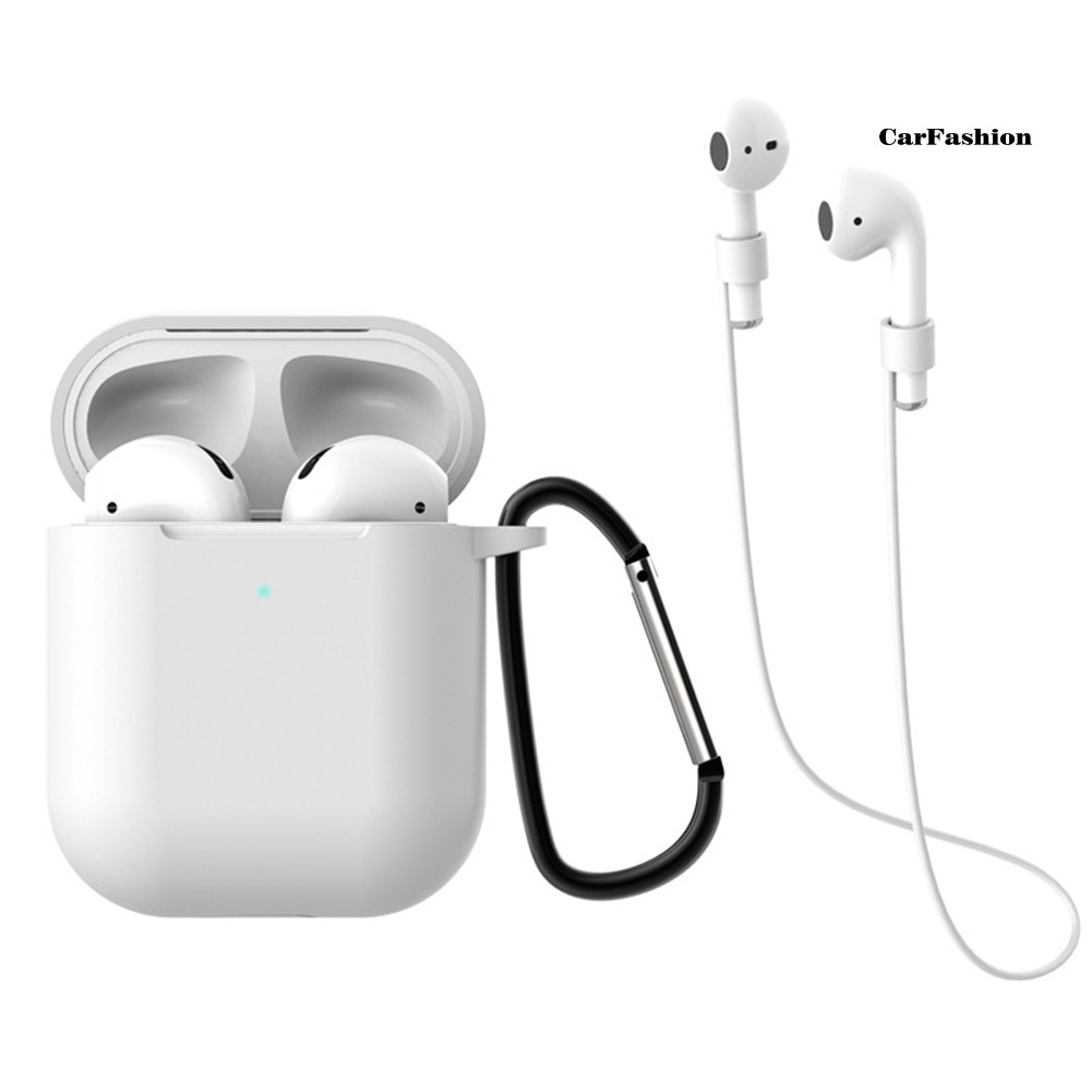 Vỏ Bảo Vệ Hộp Sạc Tai Nghe Airpods 1 2 Kèm Móc Khóa Tiện Dụng