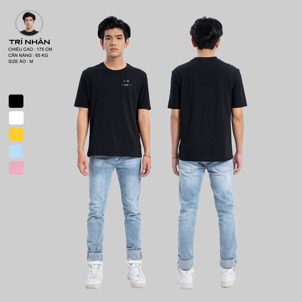 Áo Thun Tay Ngắn Nữ Nam URBAN OUTFITS In Chữ Im Broken ATR19 Form Suông Thun Cotton 4 Chiều Local Brand