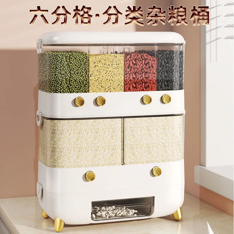 Thùng Đựng Gạo  Hộp Chia Ngăn Phân Loại Hạt Và Hạt Dẻ
