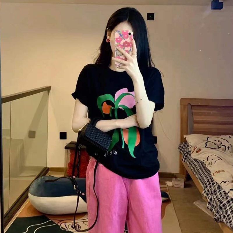 NRVP Áo thun tay ngắn cổ tròn thời trang mùa hè phong cách Hàn Quốc 2022 cho nam và nữ