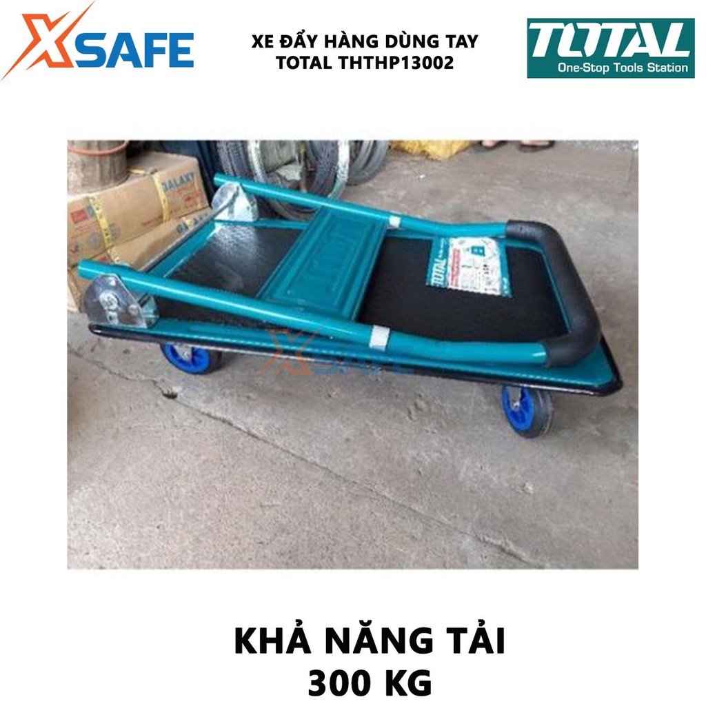 Xe đẩy hàng TOTAL THTHP13002 Xe đẩy hàng gấp gọn Khả năng tải 300kg Bánh xe PU kích thước 5 inch - Chính hãng