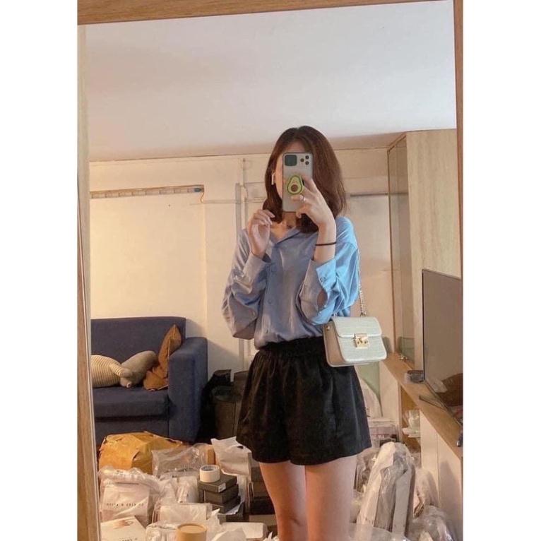 Túi Cê ka da rắn khoá gài size 19 hàng QC cao cấp